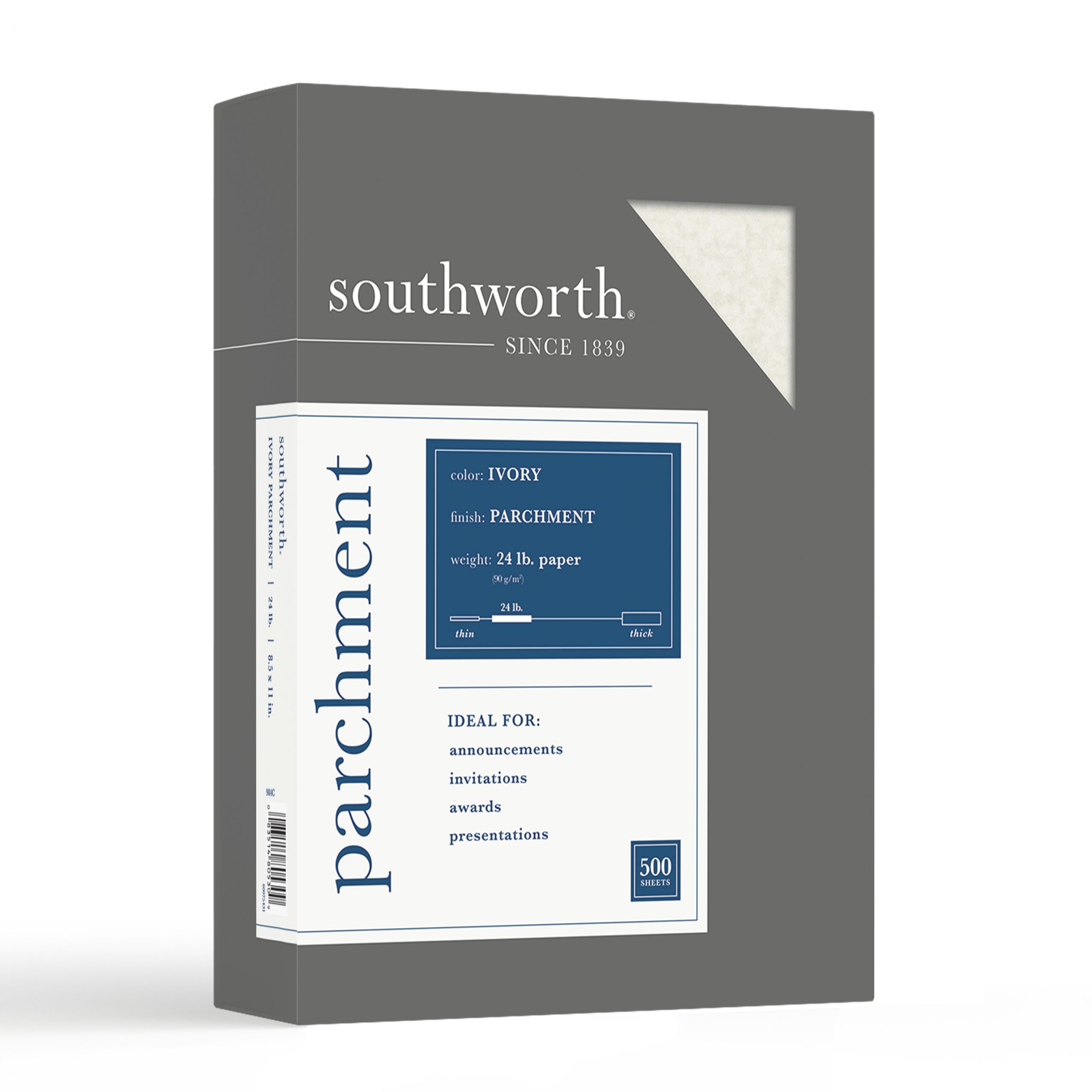 Southworth Parchment Paper with CD, Ivory, 24 Pounds, 120 Count (CDB984)