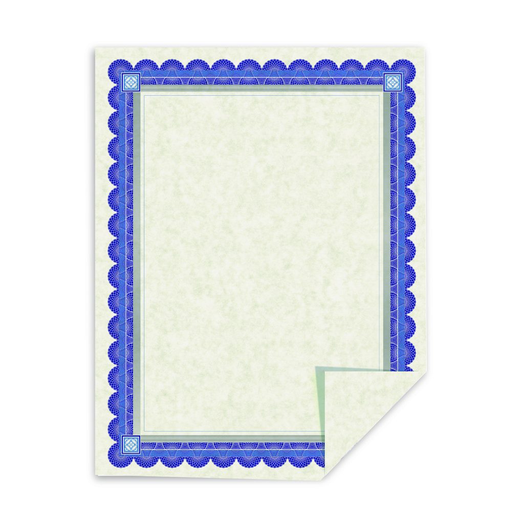 Certificates, Ivory/Blue Border, 24 lb. (CT1R) - Southworth