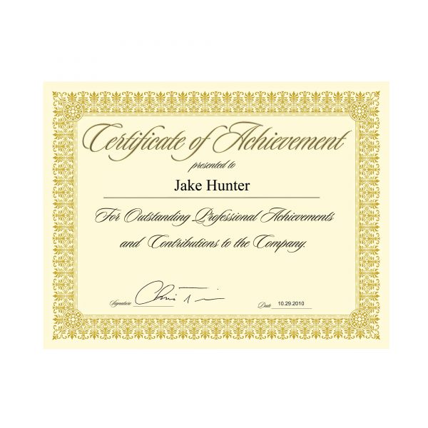 Certificates, Ivory/Gold Foil Border, 66 lb. (CTP1V) Southworth