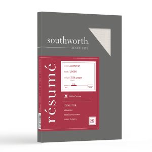 resume paper 100% cotton southworth almond