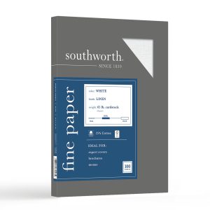 White 25% cotton business paper 100 sheets Southworth